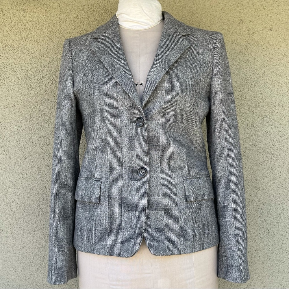 MaxMara plaid boyfriend blazer
